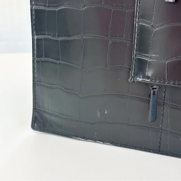 Beis . the work tote . large size . black croc - Picture 8 of 11
